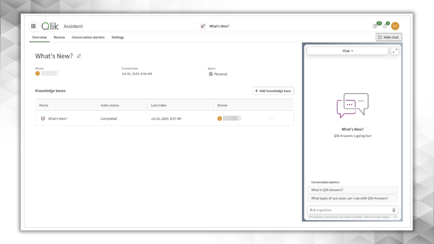 Climber Qlik Answers