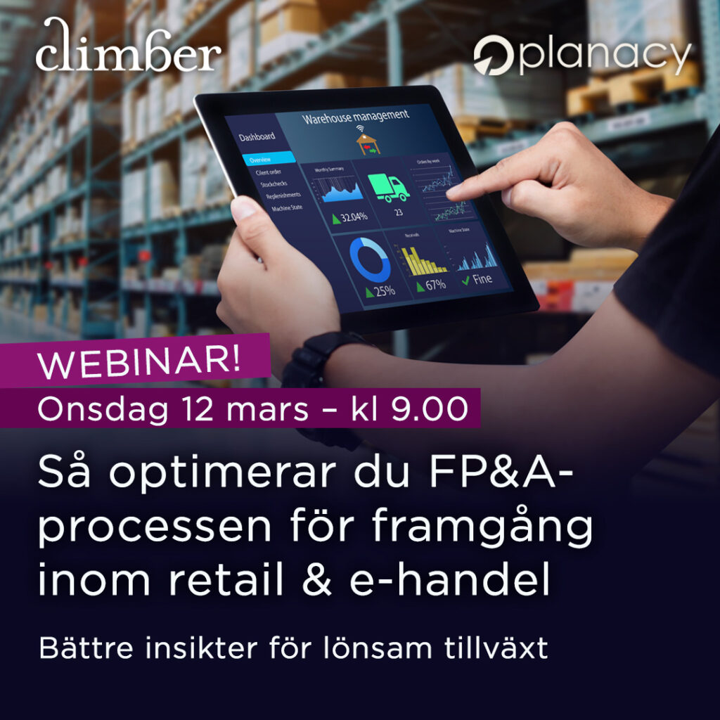 Webinar: Effektivisera FP&A-processen inom Retail & E-handel