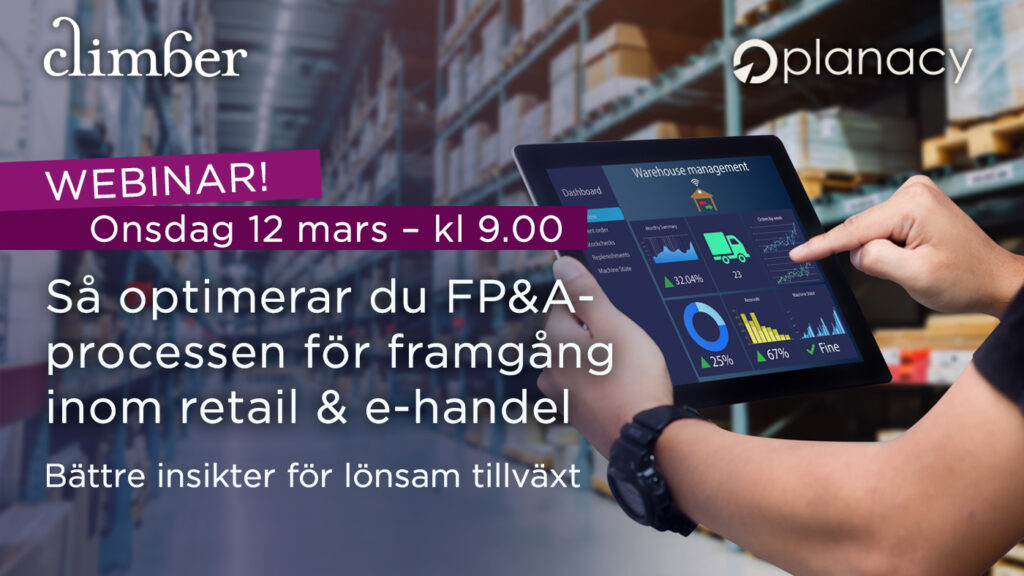 Webinar: Effektivisera FP&A-processen inom Retail & E-handel